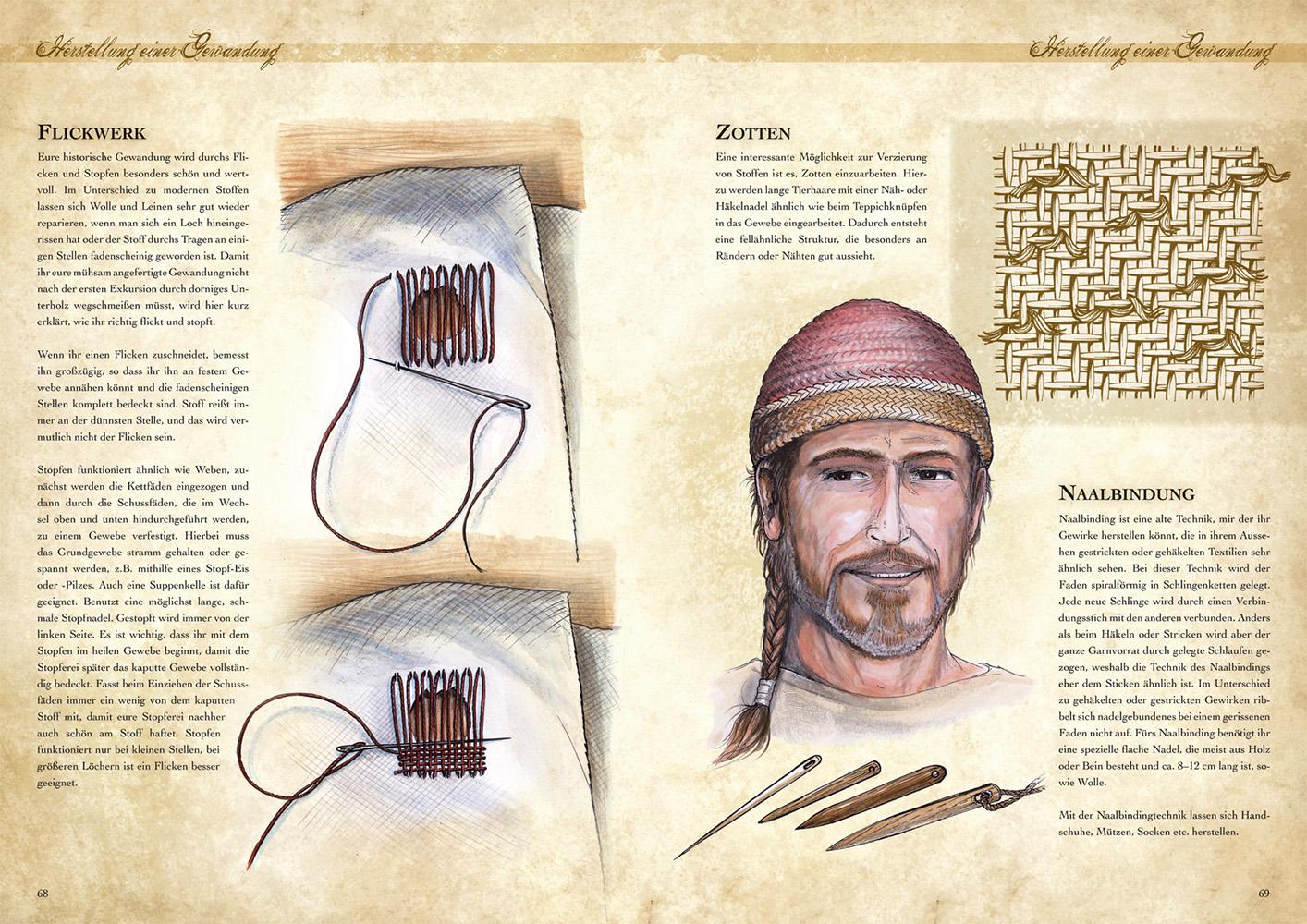 Beispielinhalt (Bild) Kleidung des Mittelalters selbst anfertigen - Gewandungen der Wikinger