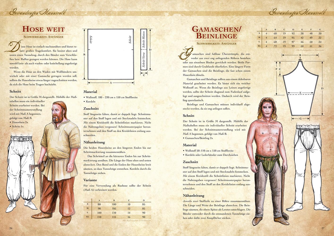 Beispielinhalt (Bild) Kleidung des Mittelalters selbst anfertigen - Gewandungen der Wikinger
