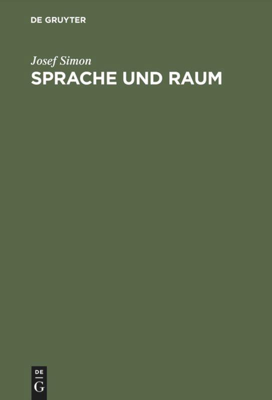 Vorderes Coverbild Sprache und Raum