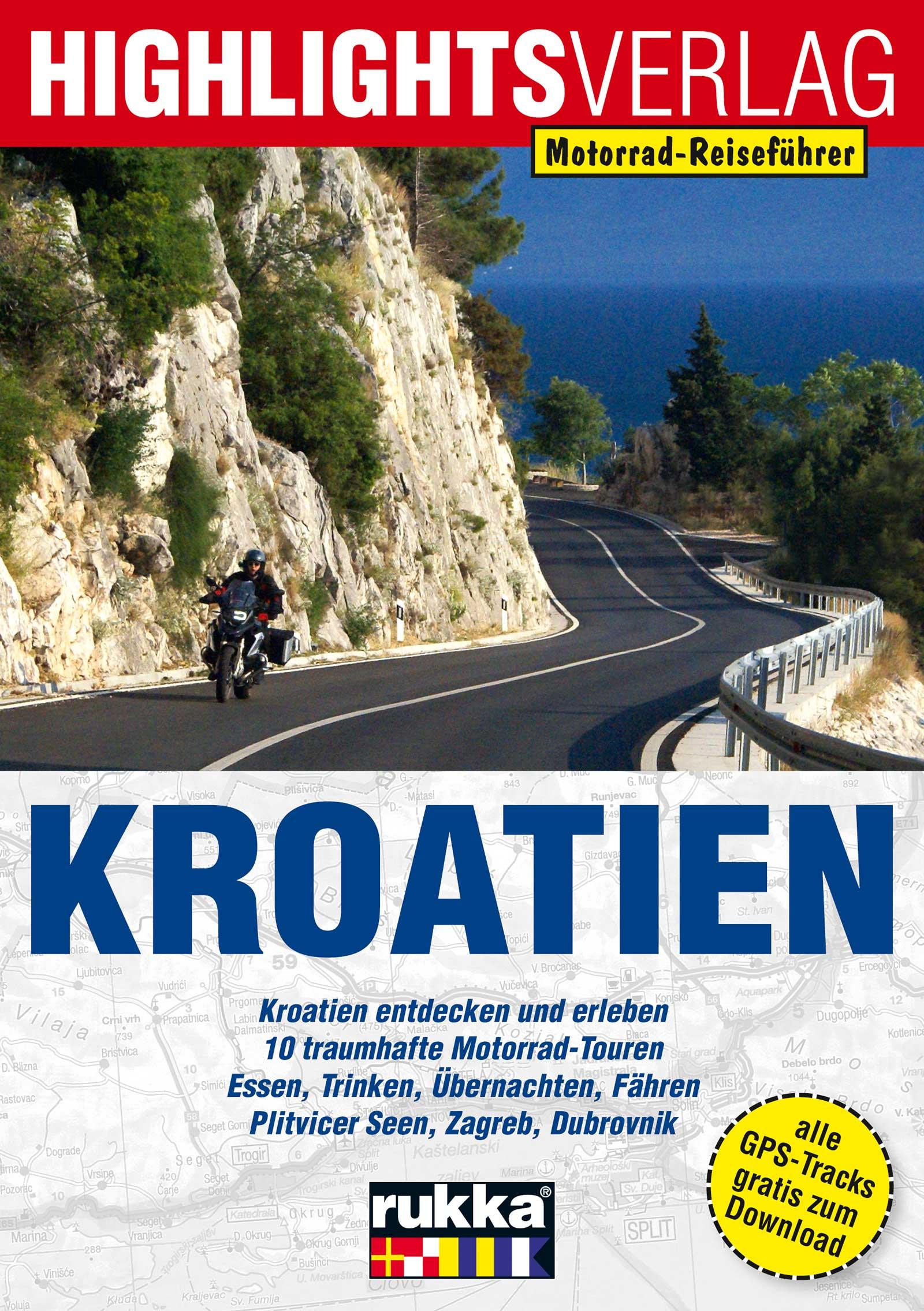 Vorderes Coverbild Motorrad-Reiseführer Kroatien
