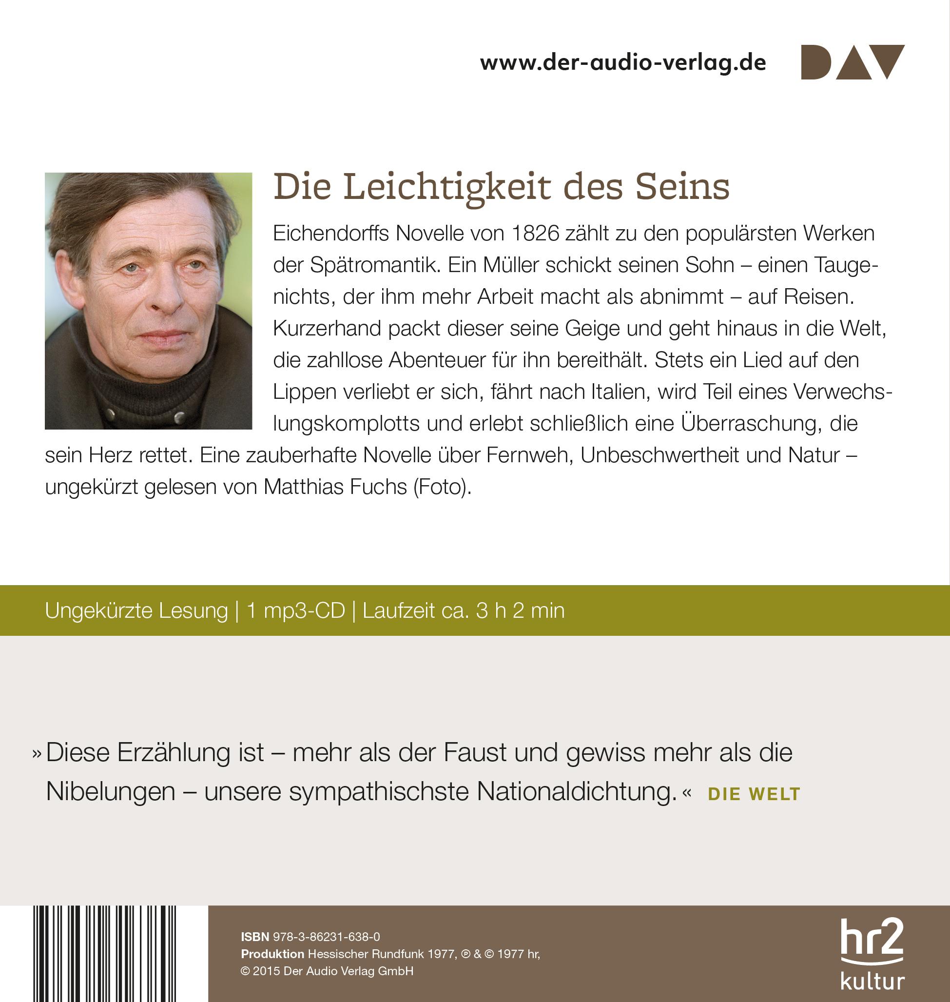 Rückseitencover Aus dem Leben eines Taugenichts