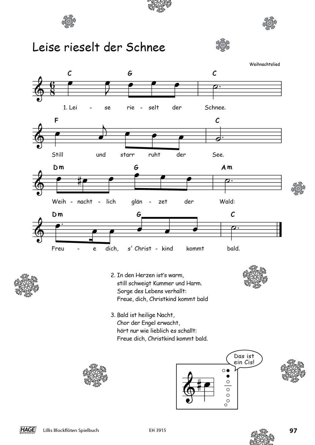 Beispielinhalt (Bild) Lillis Blockflöten Spielbuch mit QR-Code zum Download