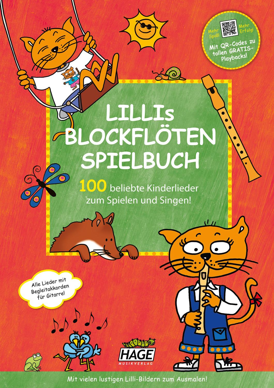 Vorderes Coverbild Lillis Blockflöten Spielbuch mit QR-Code zum Download