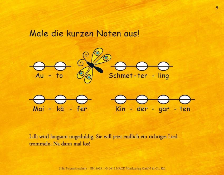 Beispielinhalt (Bild) Lillis Percussionschule mit CD