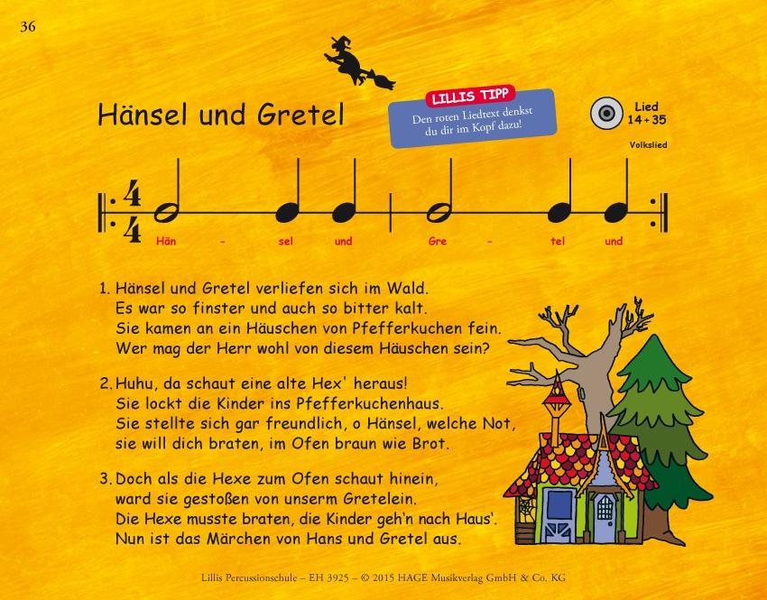 Beispielinhalt (Bild) Lillis Percussionschule mit CD
