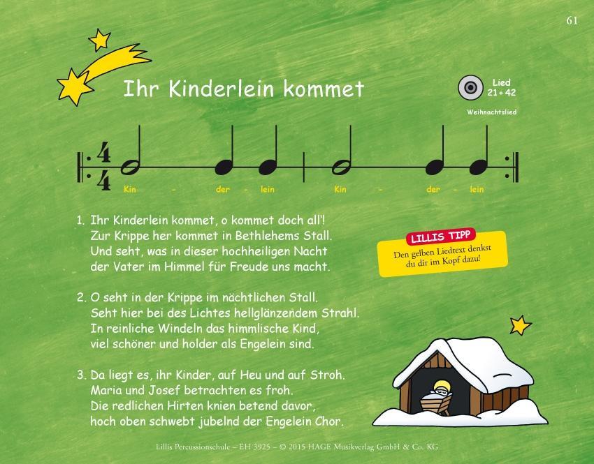 Beispielinhalt (Bild) Lillis Percussionschule mit CD