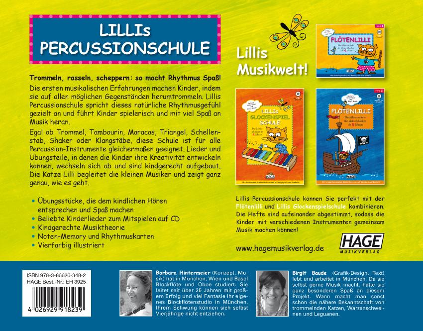 Rückseitencover Lillis Percussionschule mit CD