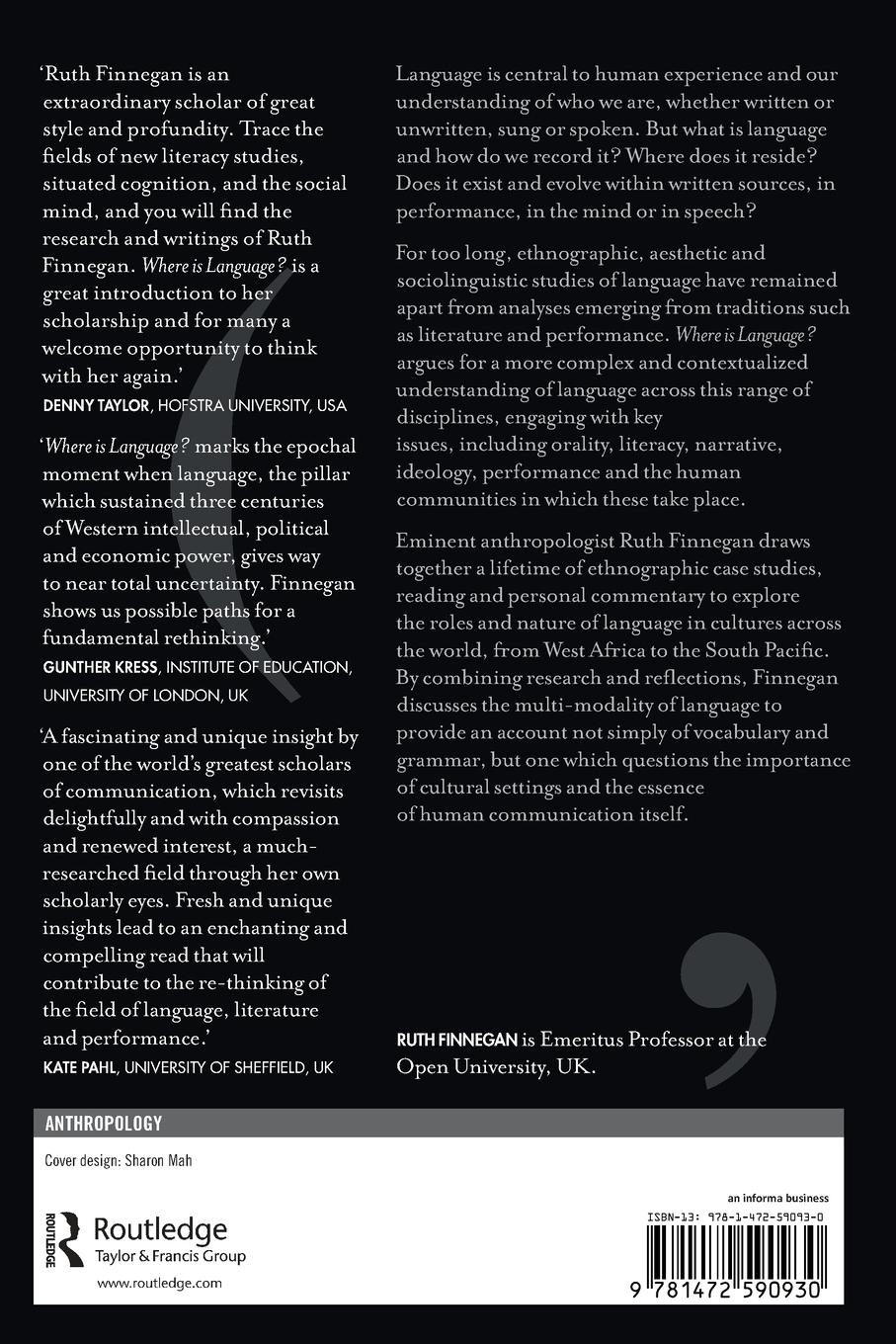 Rückseitencover Where is Language?