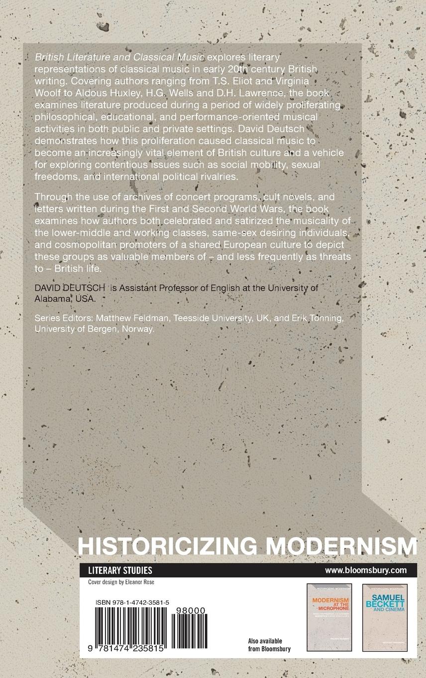 Rückseitencover British Literature and Classical Music