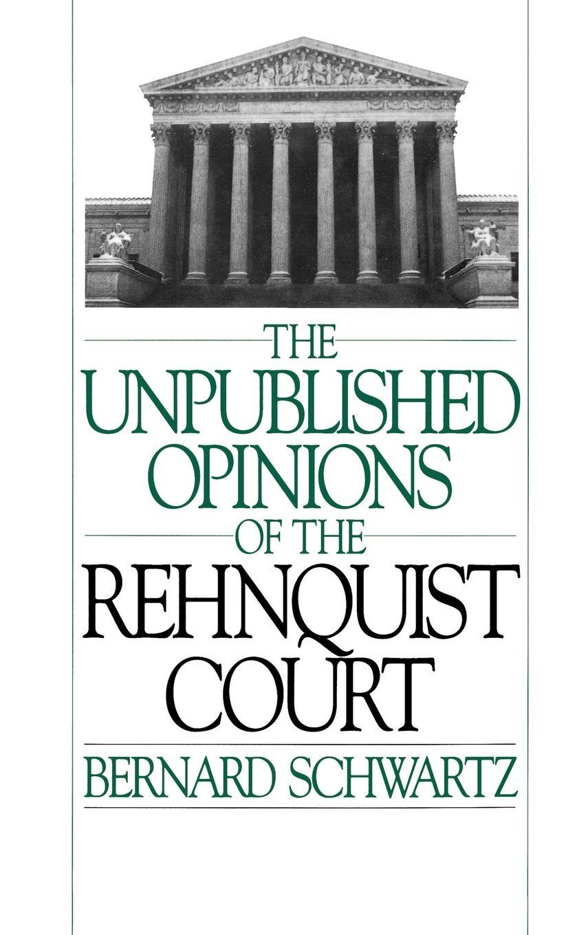 Vorderes Coverbild Unpublished Opinions of the Rehnquist Court