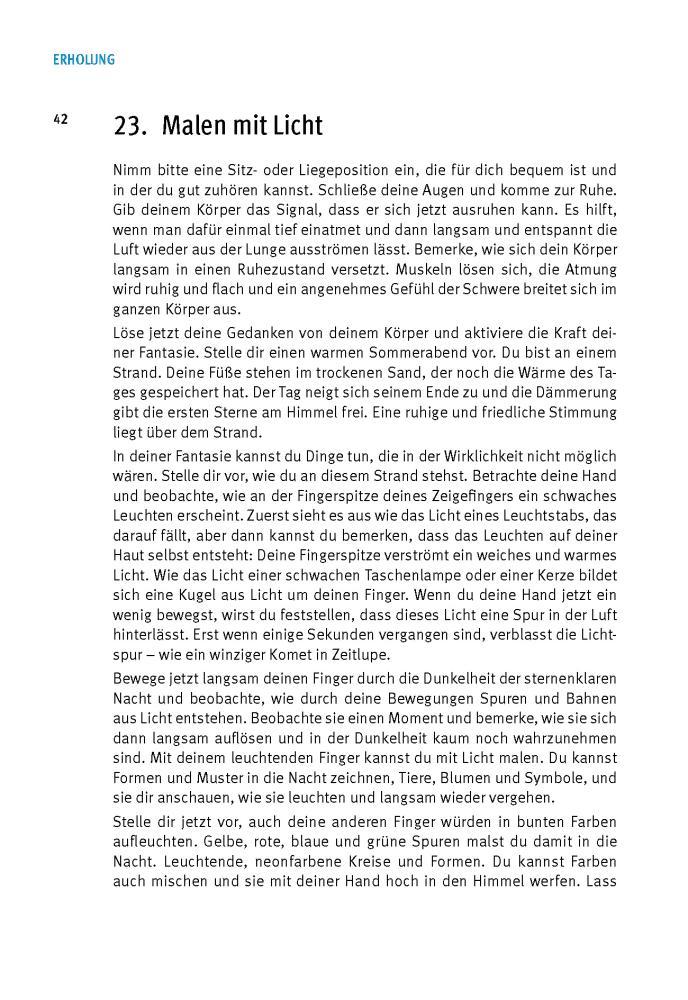 Beispielinhalt (Bild) Fünf Minuten Fantasiereisen