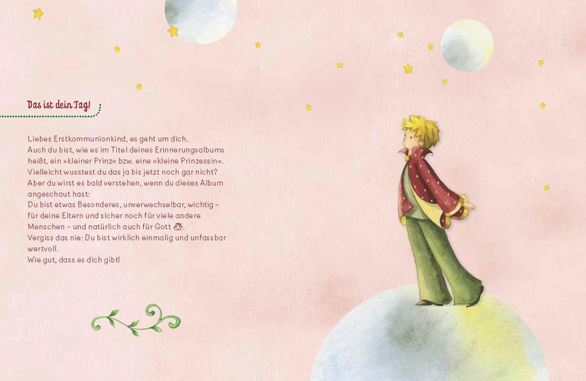 Beispielinhalt (Bild) Man sieht nur mit dem Herzen gut - Mein Erstkommunionalbum