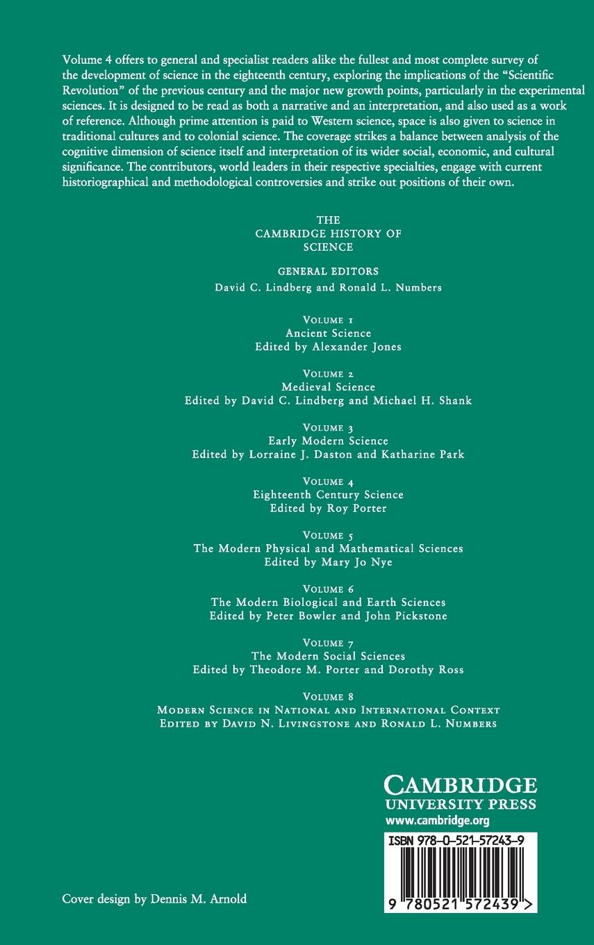 Rückseitencover The Cambridge History of Science