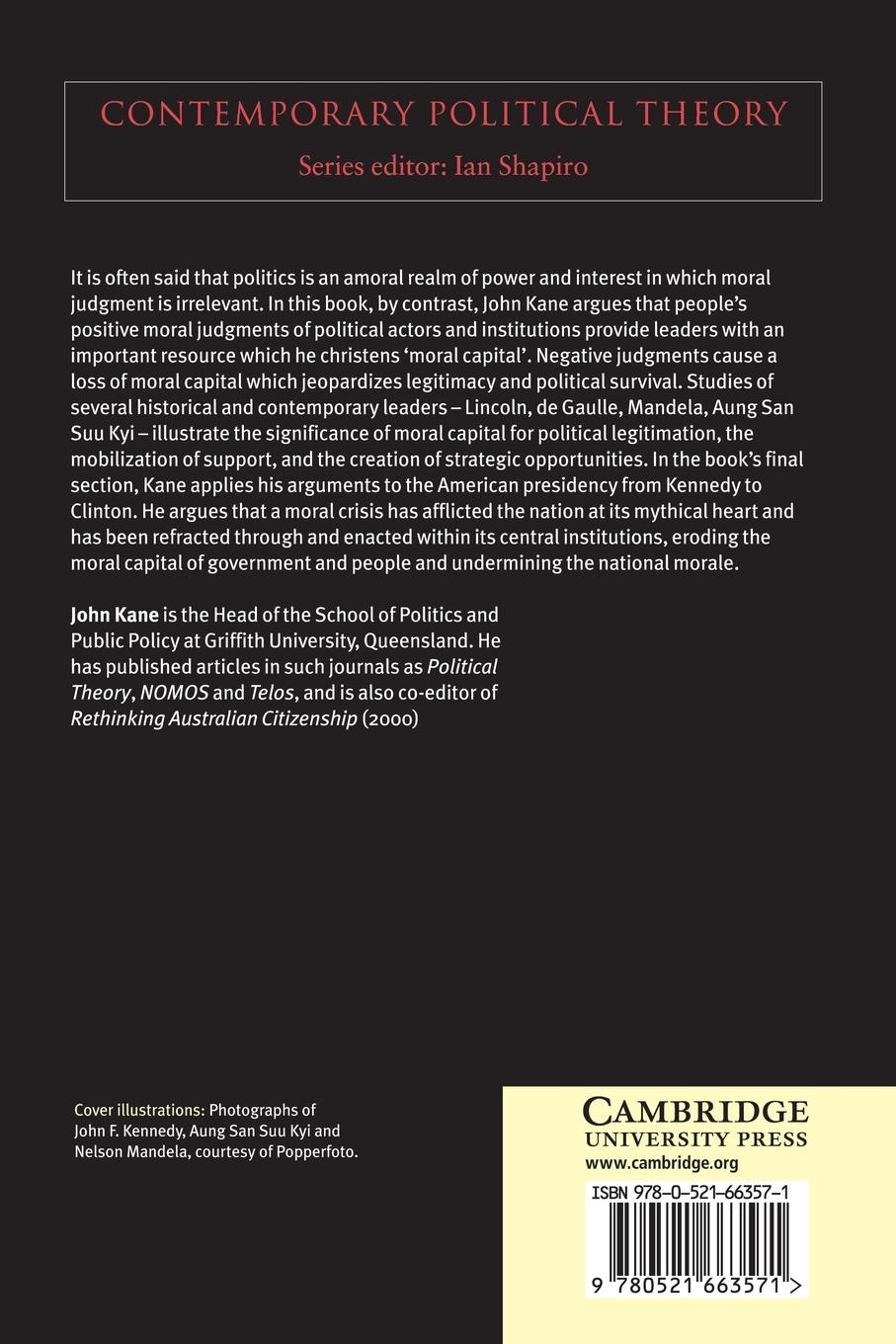 Rückseitencover The Politics of Moral Capital