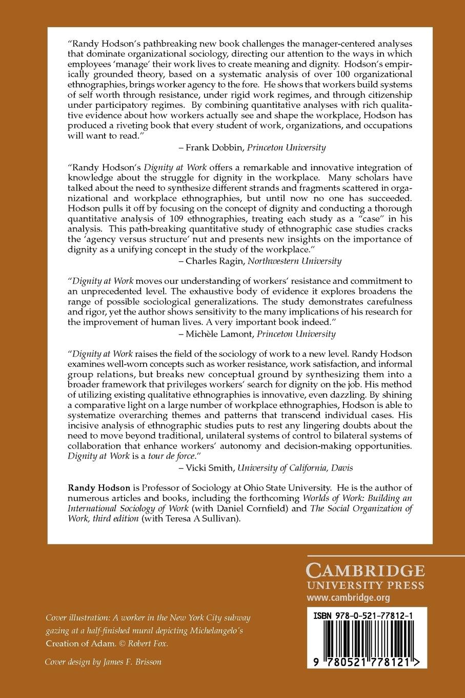 Rückseitencover Dignity at Work