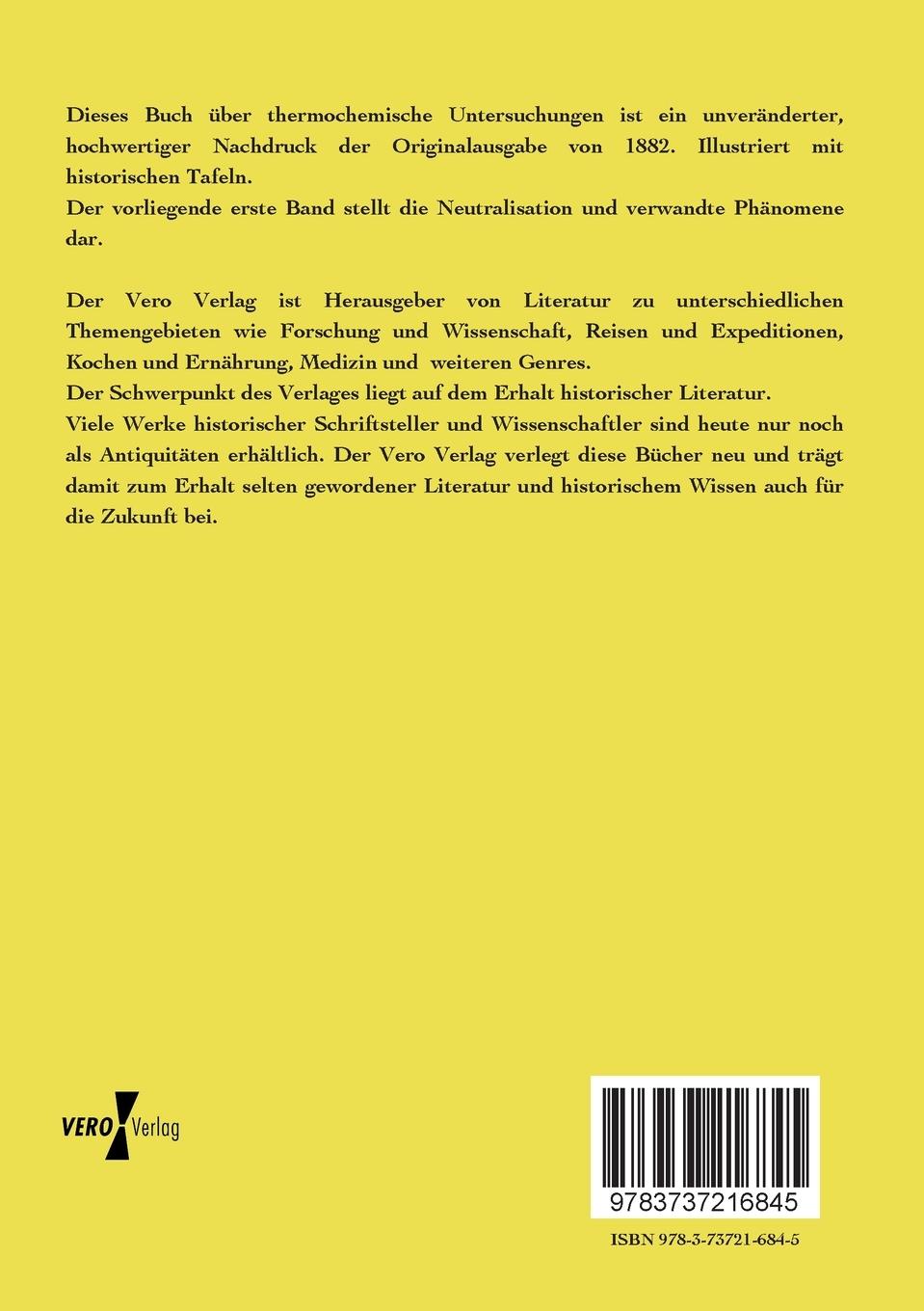 Rückseitencover Thermochemische Untersuchungen