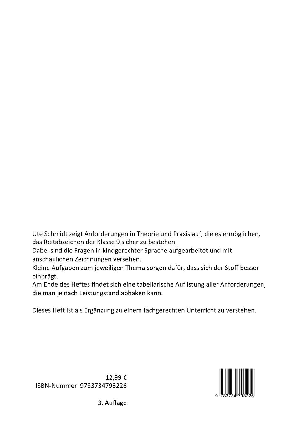 Rückseitencover Reitabzeichen 9