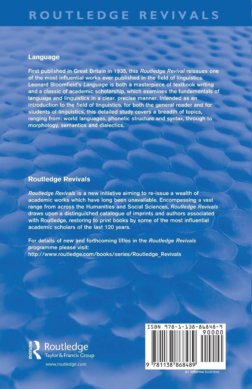 Rückseitencover Language (Routledge Revivals)