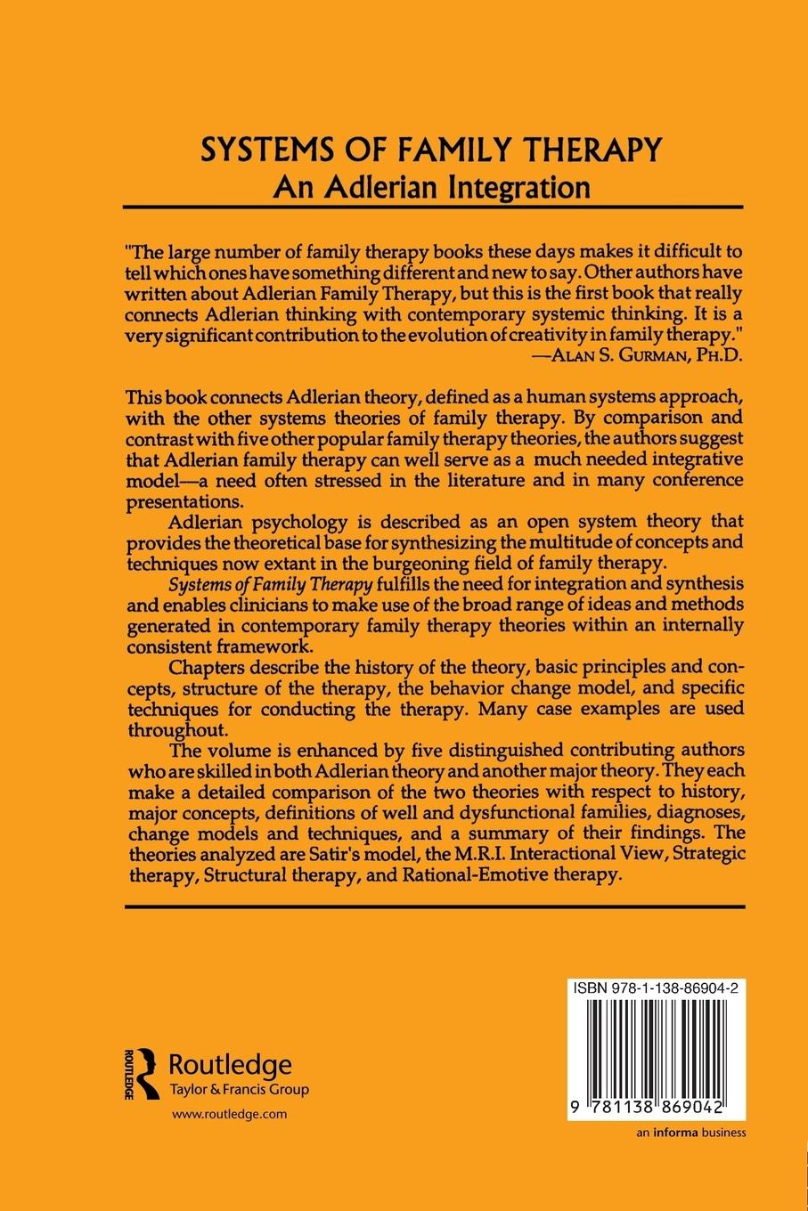 Rückseitencover Systems of Family Therapy