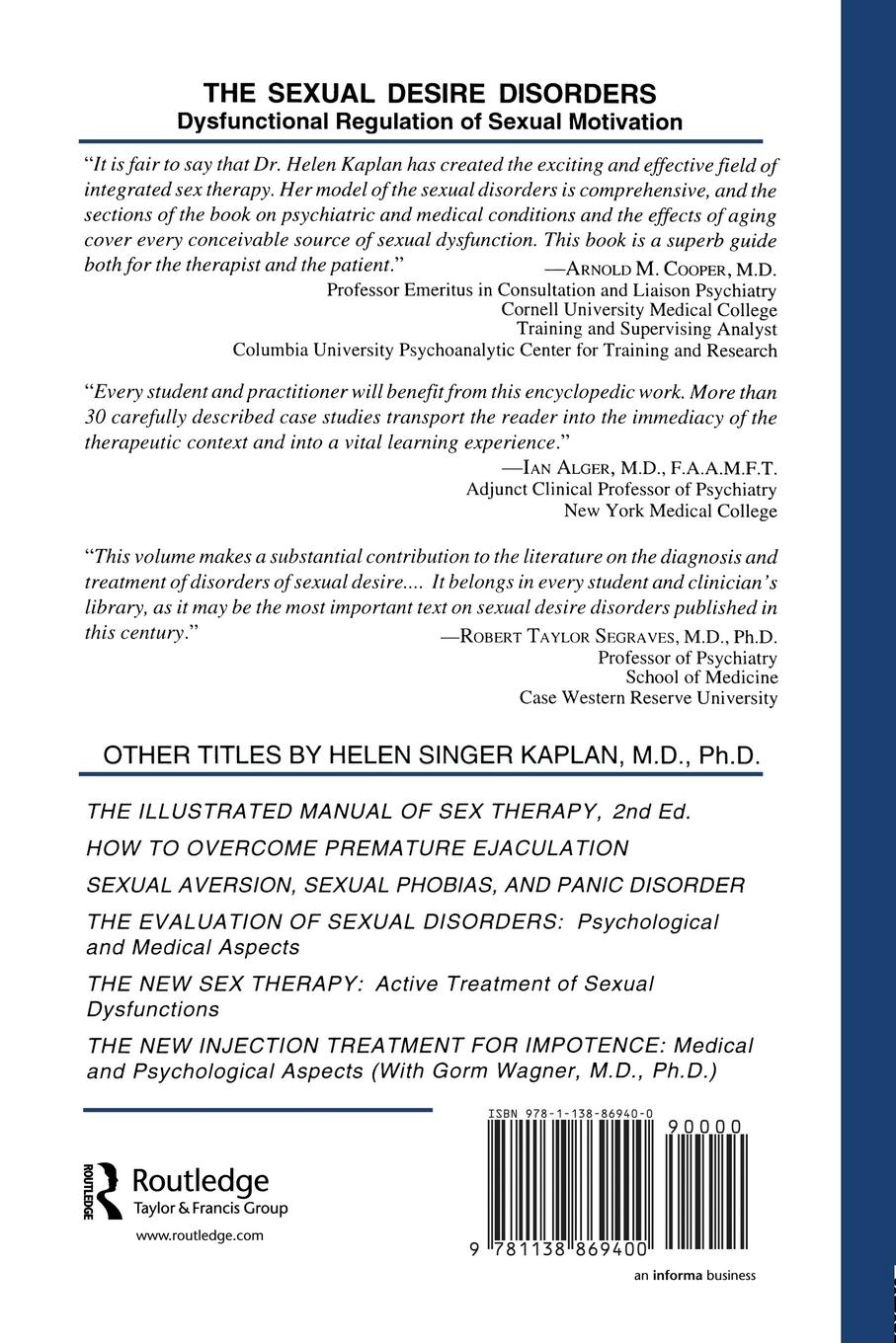 Rückseitencover Sexual Desire Disorders