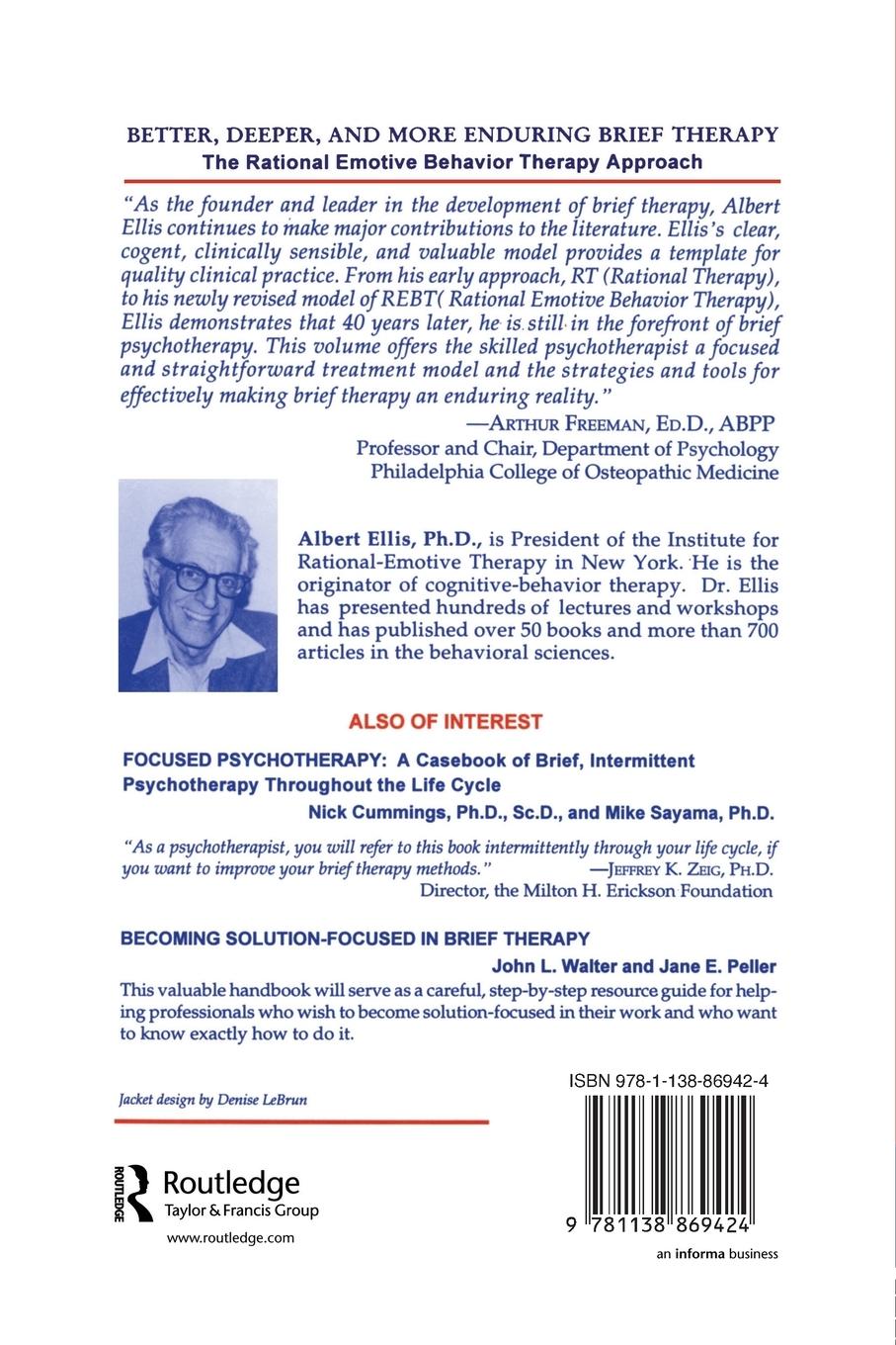 Rückseitencover Better, Deeper And More Enduring Brief Therapy