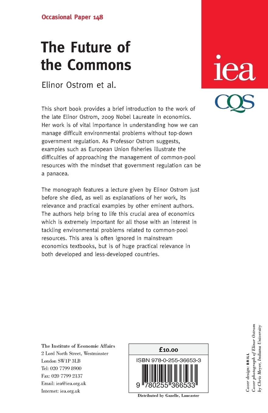 Rückseitencover The Future of the Commons