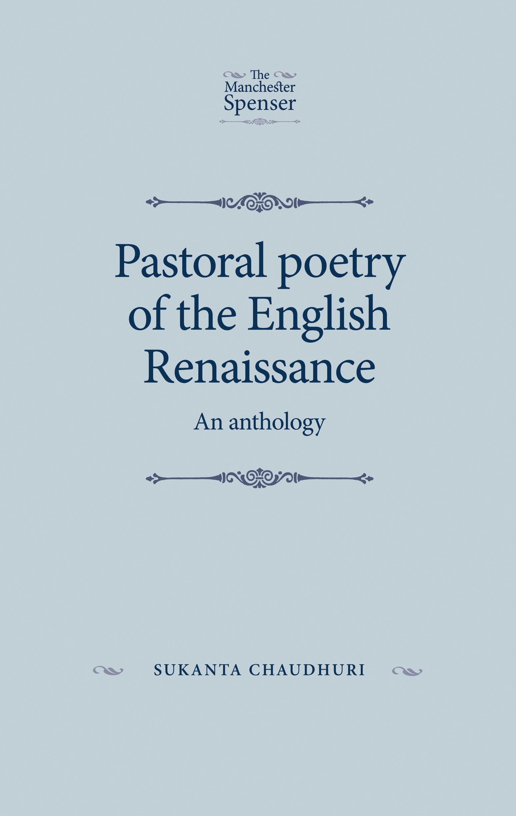 Vorderes Coverbild Pastoral Poetry of the English Renaissance