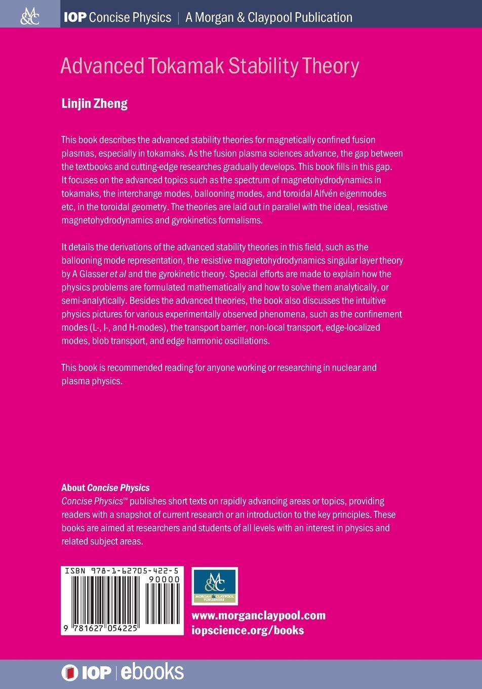 Rückseitencover Advanced Tokamak Stability Theory