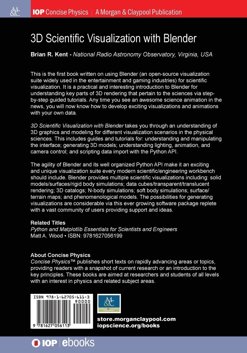 Rückseitencover 3D Scientific Visualization with Blender