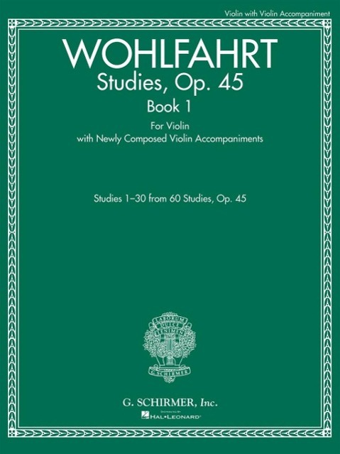Vorderes Coverbild Studies, Op. 45 - Book I: For Violin with Newly Composed Violin Accompaniments