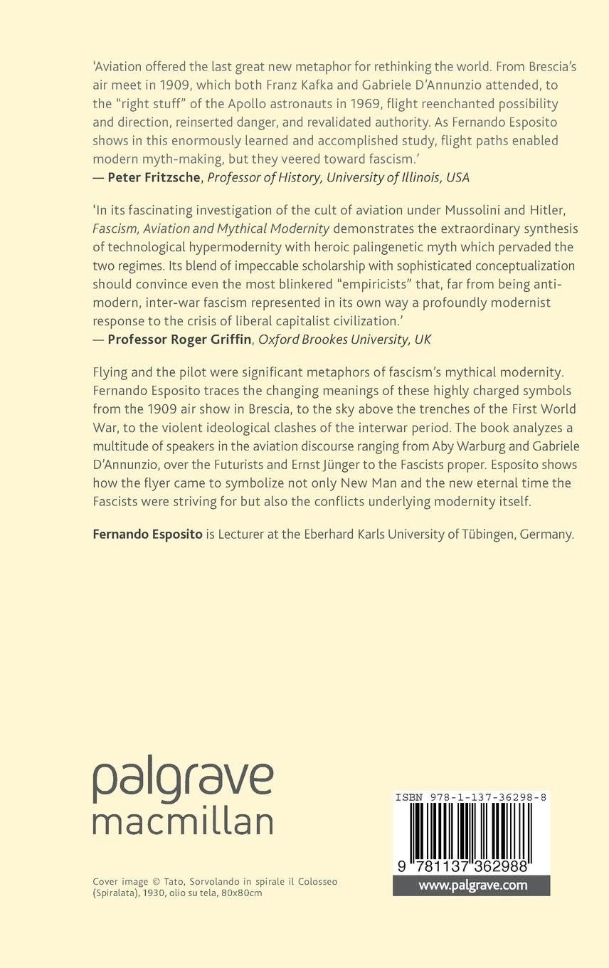 Rückseitencover Fascism, Aviation and Mythical Modernity