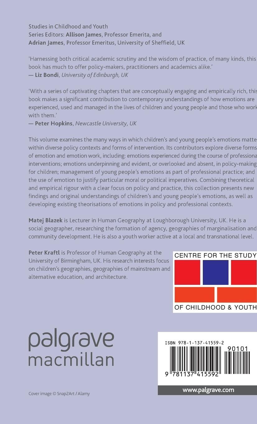 Rückseitencover Children's Emotions in Policy and Practice