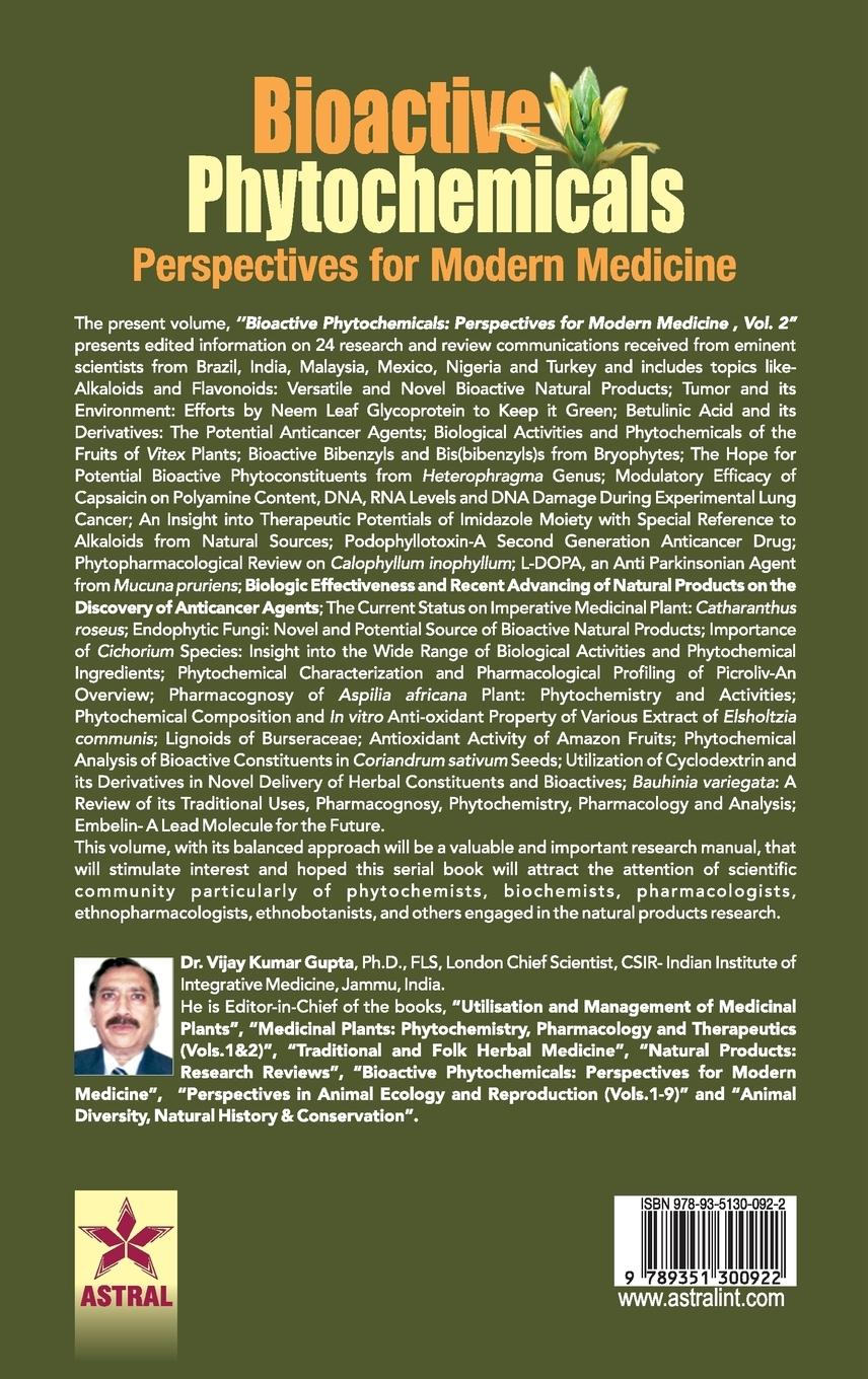 Rückseitencover Bioactive Phytochemicals Perspectives for Modern Medicine Volume 2