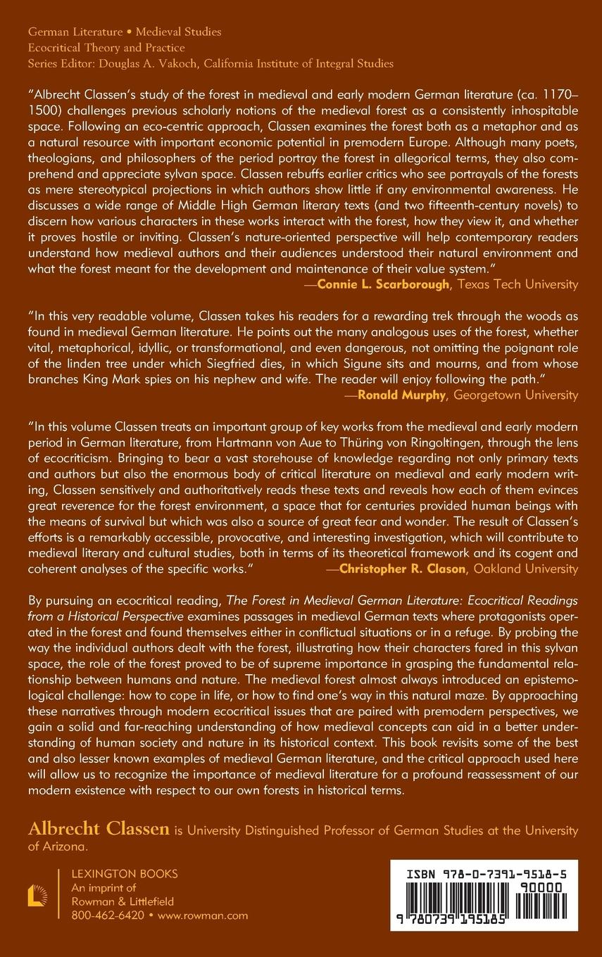 Rückseitencover Forest in Medieval German Literature