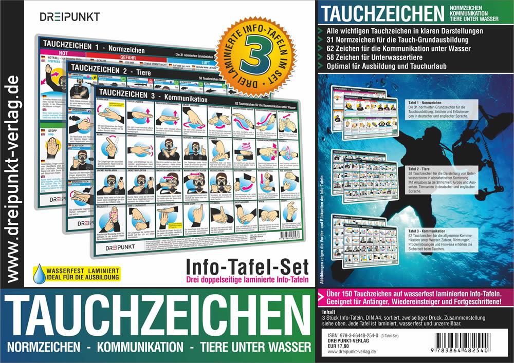 Vorderes Coverbild Info-Tafel-Set Tauchzeichen