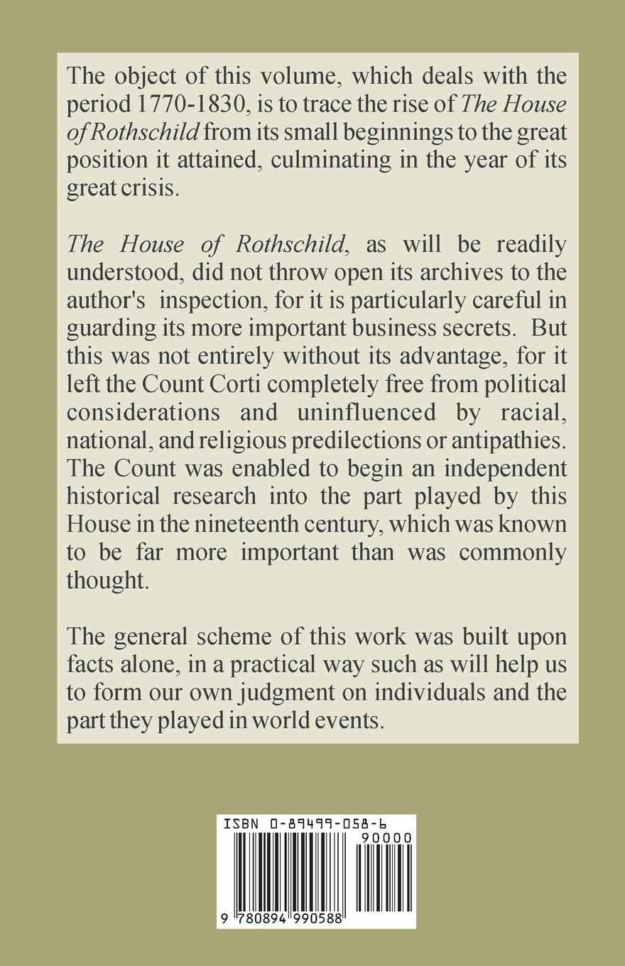Rückseitencover The Rise of the House of Rothschild