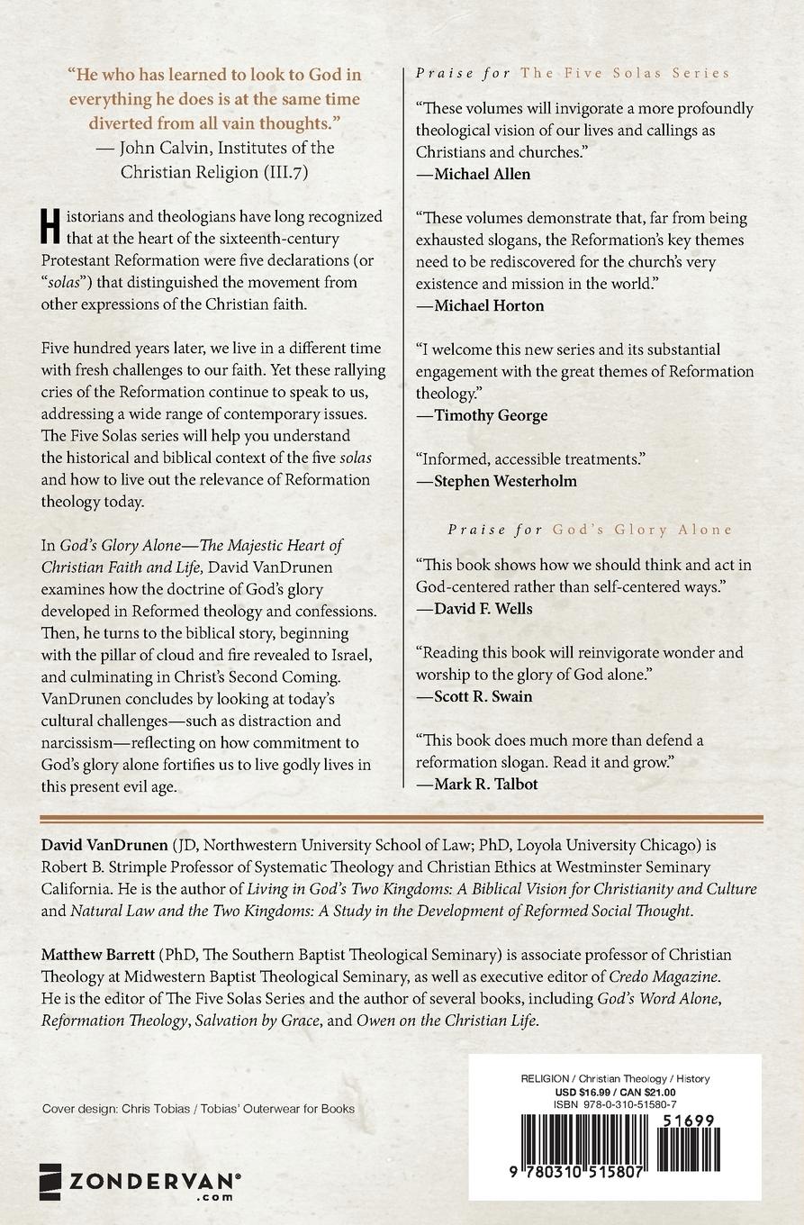 Rückseitencover God's Glory Alone---The Majestic Heart of Christian Faith and Life