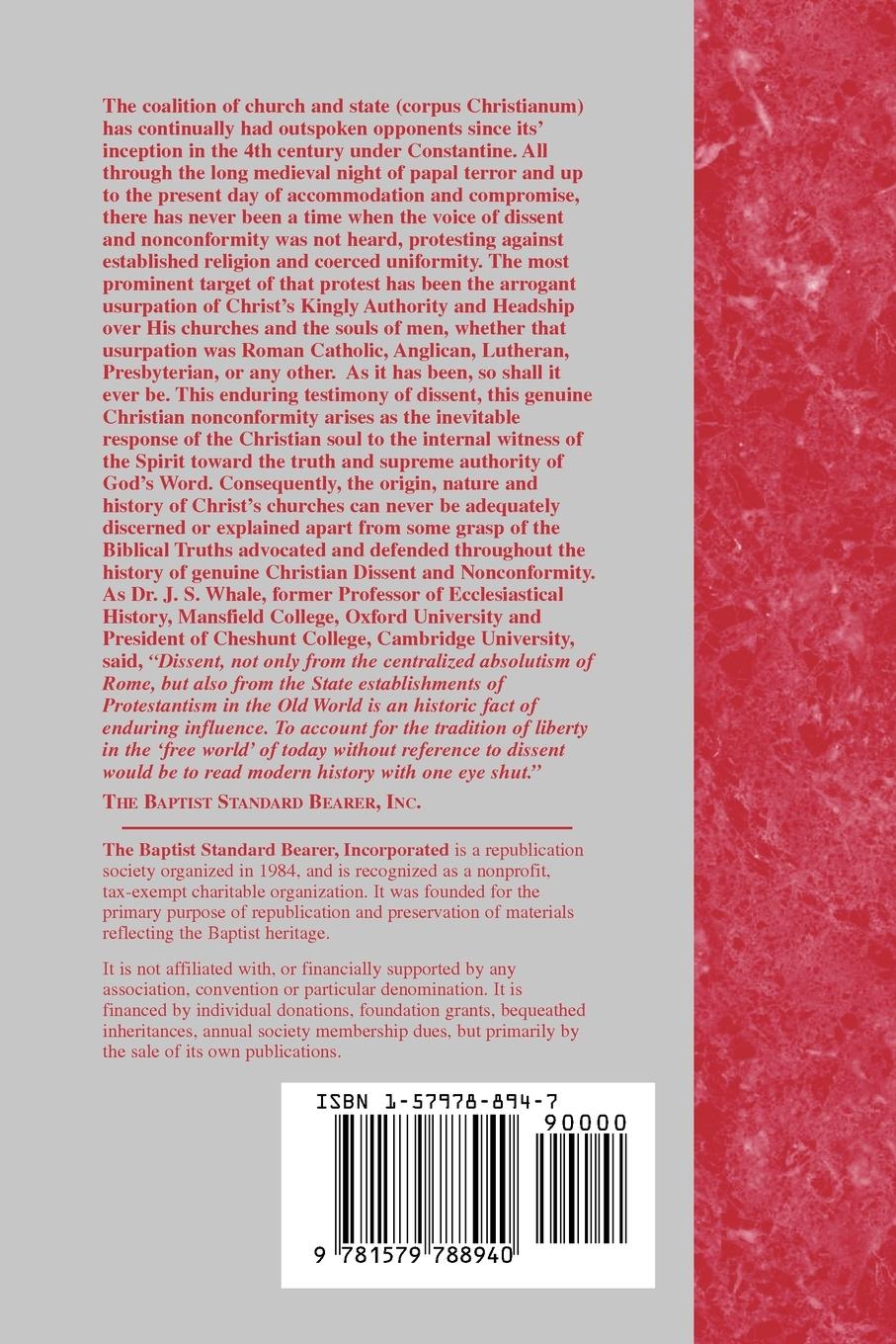 Rückseitencover The Early English Dissenters In the Light of Recent Research (1550-1641) - Vol. 1