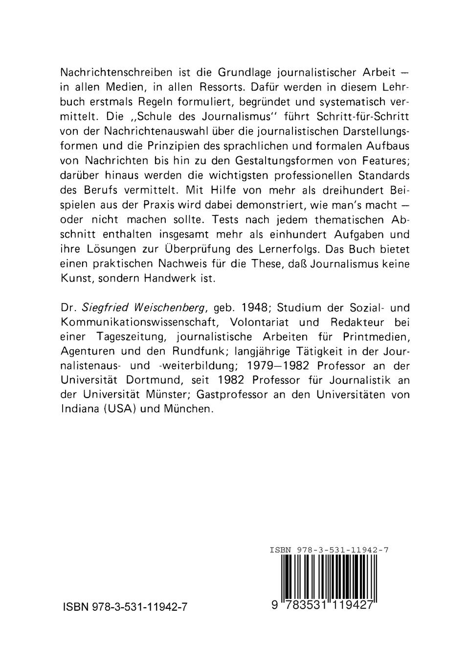 Rückseitencover Nachrichtenschreiben