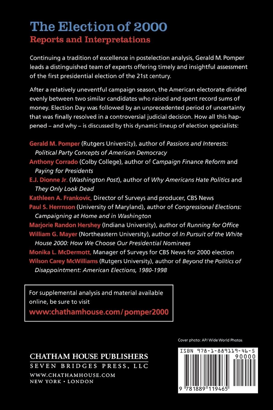 Rückseitencover The Election of 2000