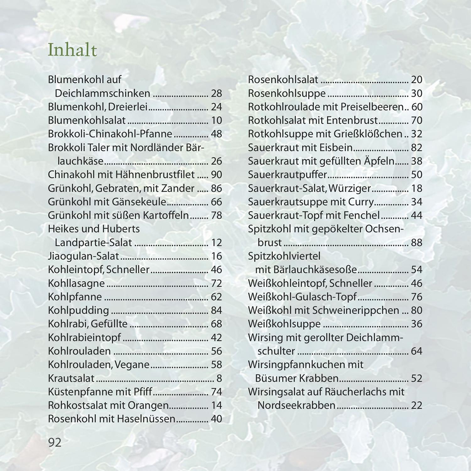 Beispielinhalt (Bild) Kohlgemüse