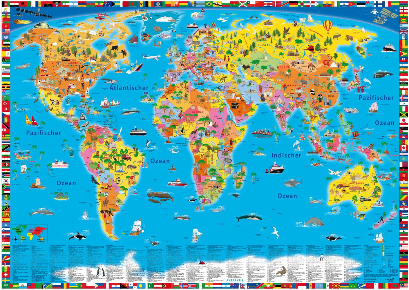 Vorderes Coverbild Illustrierte politische Weltkarte