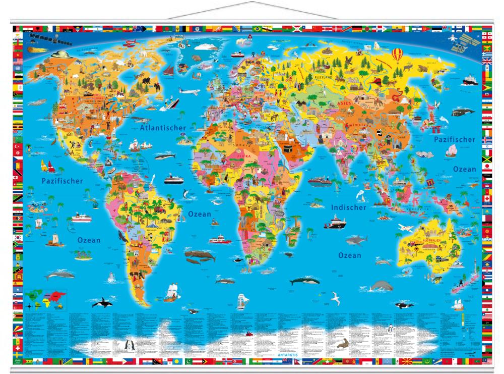 Vorderes Coverbild Illustrierte politische Weltkarte