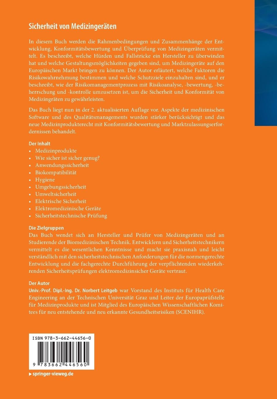 Rückseitencover Sicherheit von Medizingeräten