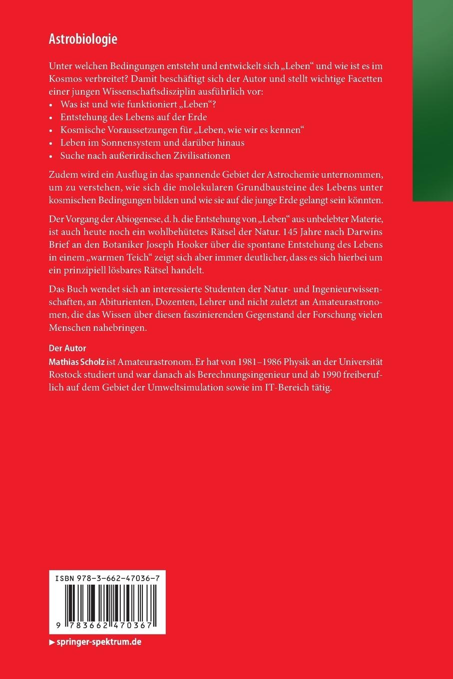 Rückseitencover Astrobiologie
