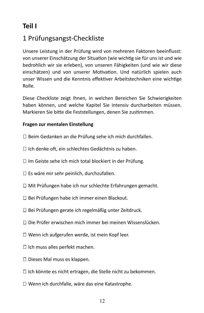 Beispielinhalt (Bild) So überwinden Sie Prüfungsängste