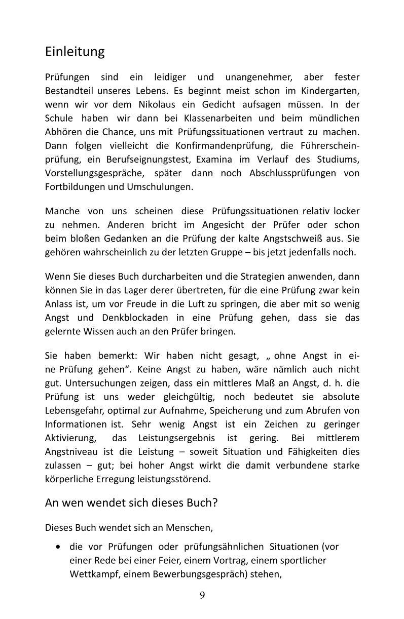 Beispielinhalt (Bild) So überwinden Sie Prüfungsängste