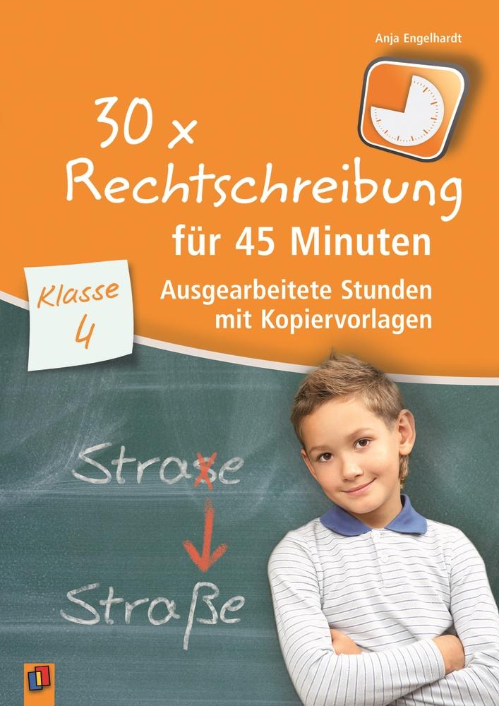 Vorderes Coverbild 30 x Rechtschreibung für 45 Minuten - Klasse 4