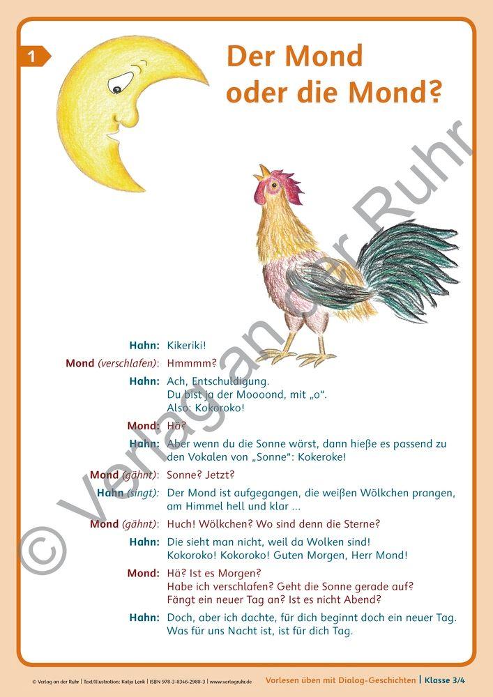 Beispielinhalt (Bild) Vorlesen üben mit Dialog-Geschichten - Klasse 3/4
