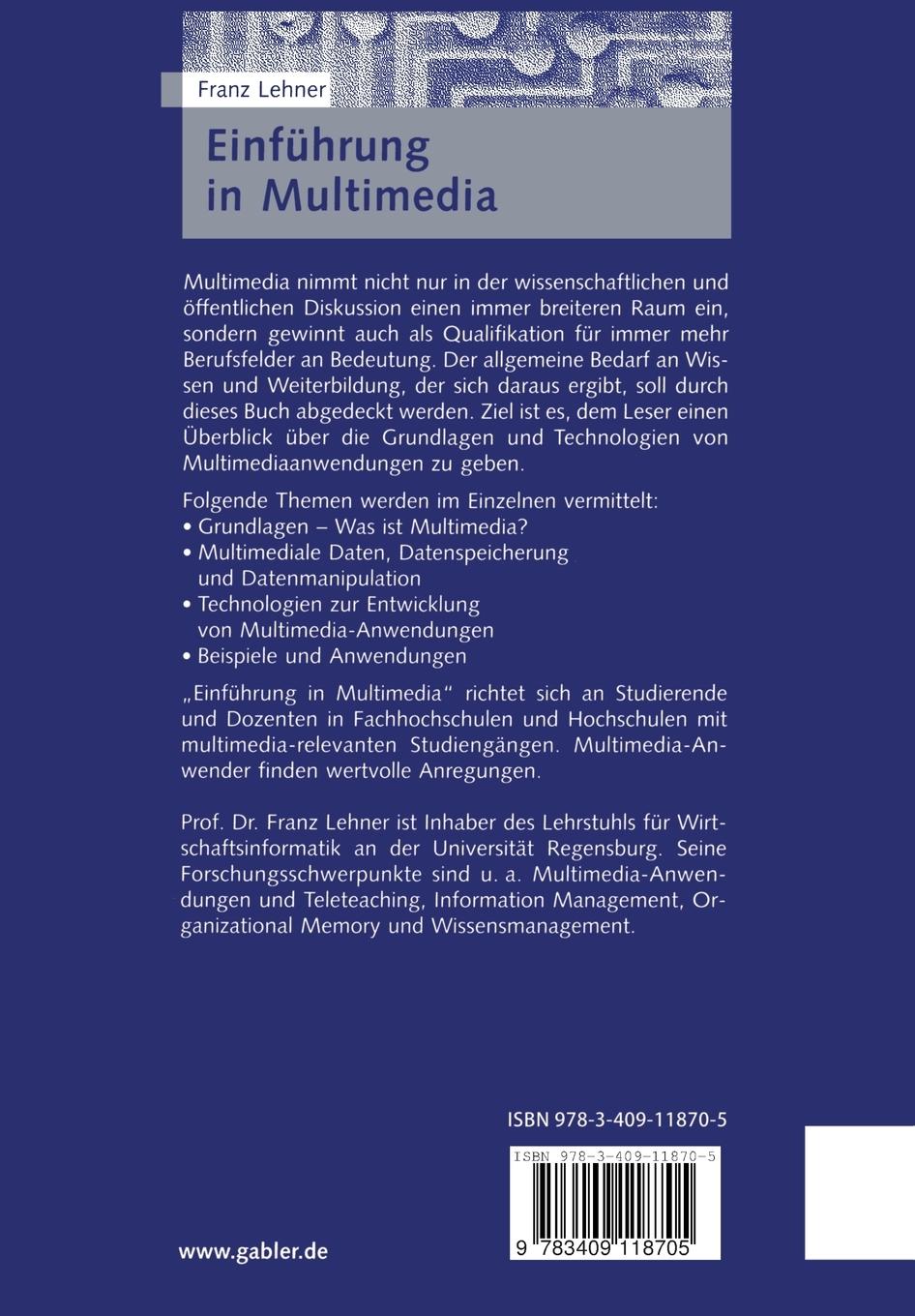 Rückseitencover Einführung in Multimedia